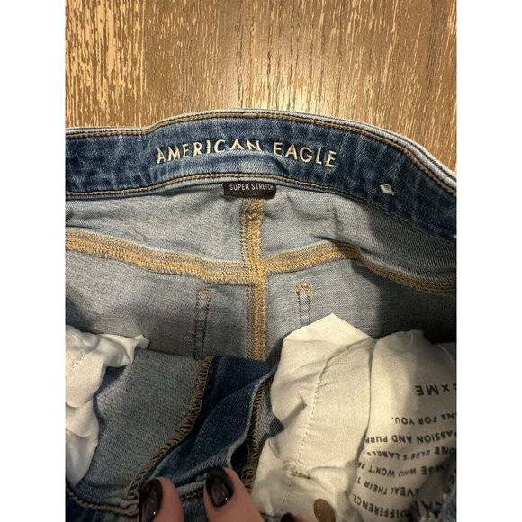 American Eagle Outfitters Blue Flare Wide Leg Jeans - Picture 3 of 6